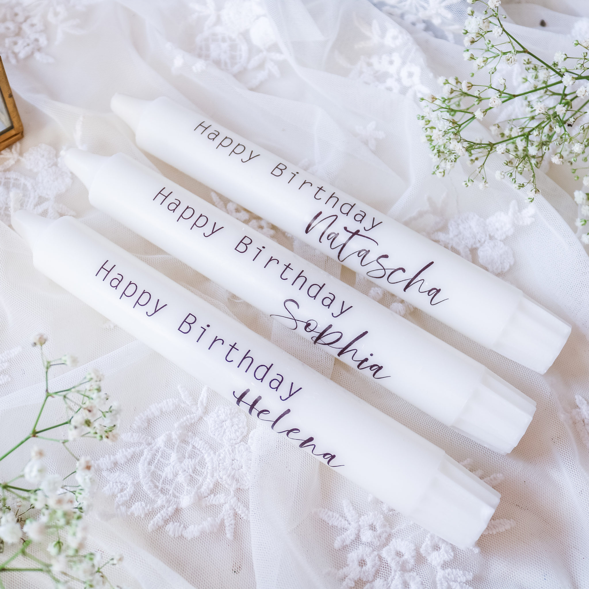 Happy Birthday Stabkerze Personalisierbar Geschenk Give Away Geburtstag