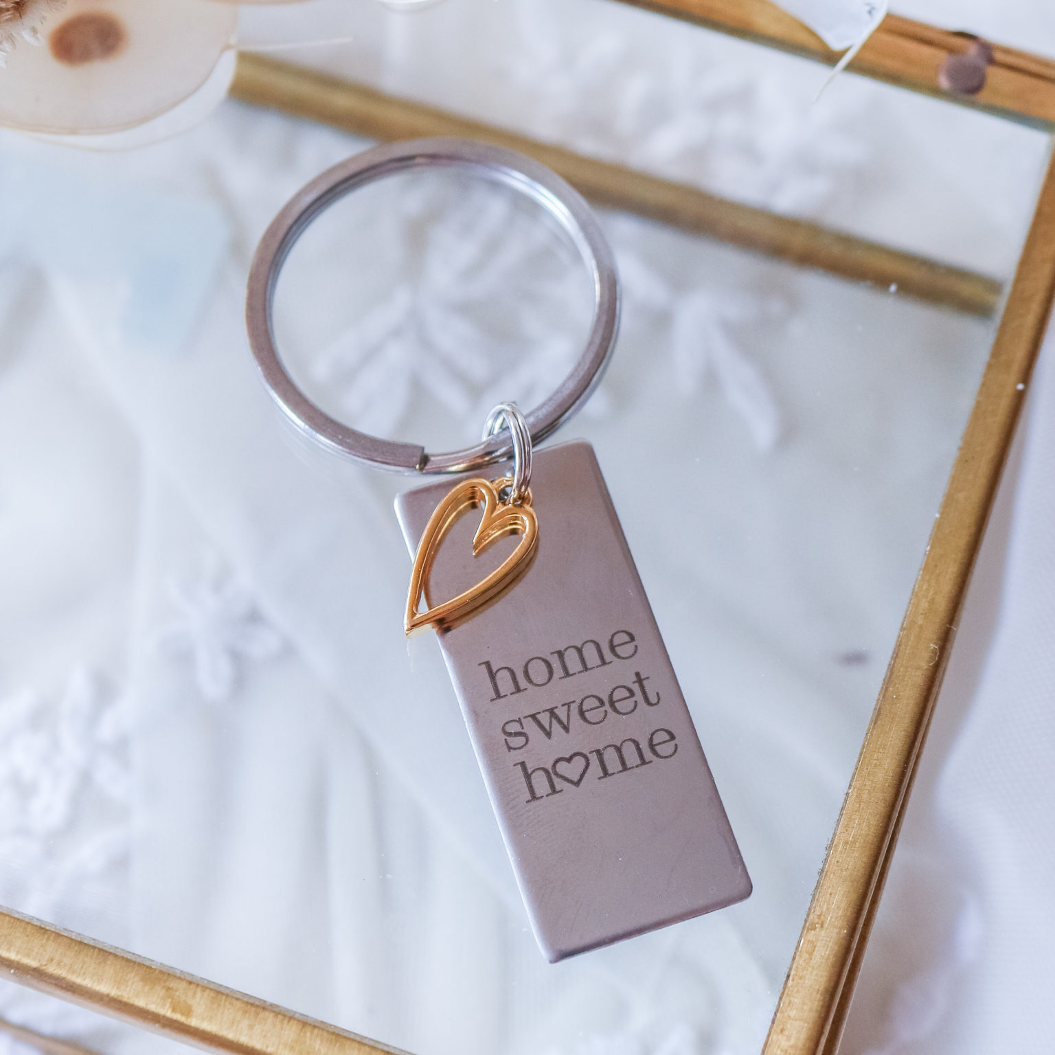 ZexJpr Einzugsgeschenk Set - Home Sweet Home Schlüsselanhänger Mit Grußkarte