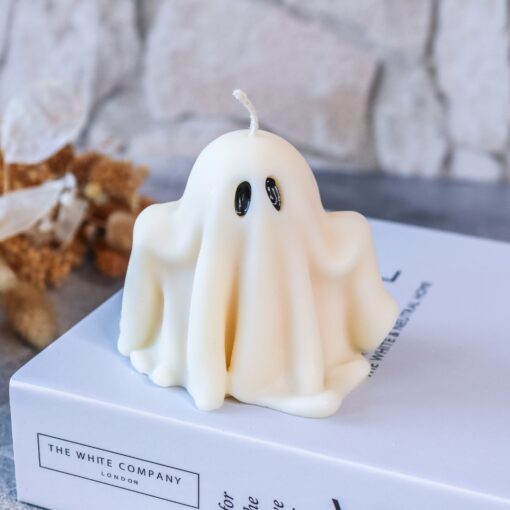 Geist Kerze aus Rapswachs Dekoration Herbst Halloween – Bild 2