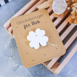 Glückskleeblatt Geschenkkarte Geschenk Mitbringsel Glücksbringer