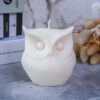 Handmade Kerze Große Eule Rapswachs Deko Interior Hygge