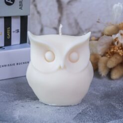 Handmade Kerze Große Eule Rapswachs Deko Interior Hygge