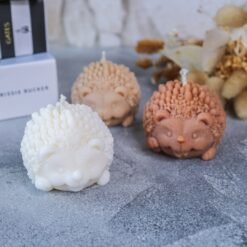 Kleiner Igel Kerze aus Rapswachs - handgemacht - Dekoration Herbst