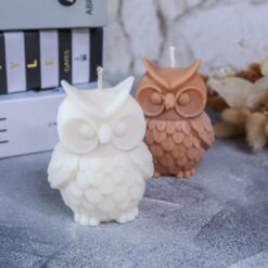 Handmade Süße Eulenkerze Rapswachs Deko Interior Hygge Herbst Halloween