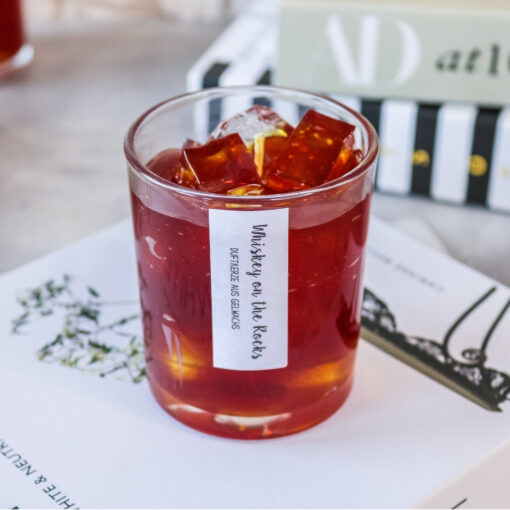 Duftkerze Getränke Kerze mit Eiswürfeln whiskeyähnlicher Duft - Gelwachs - Geschenk Papa Vatertag – Bild 5