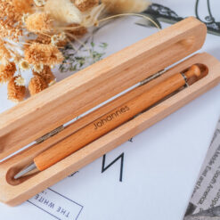 Kugelschreiber mit Etui & Gravur - personalisiert mit Name - Geschenk Papa Vatertag – Bild 5
