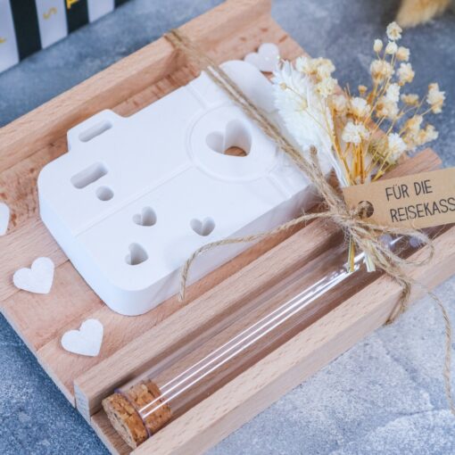 Reisekasse Geschenkset mit Reagenzglas Geschenk Hochzeit Brautpaar – Bild 3