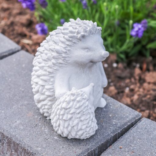 Igel Mama und Kind aus Beton