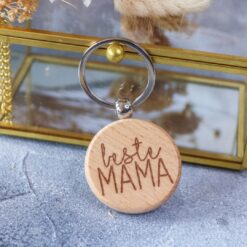 Schlüsselanhänger beste Mama Holz