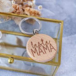 Schlüsselanhänger beste Mama Holz