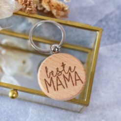Schlüsselanhänger beste Mama Holz
