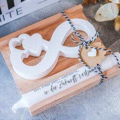 Geschenkset Unendlichkeit Stabkerze Geschenkset Give Away Hochzeit Brautpaar