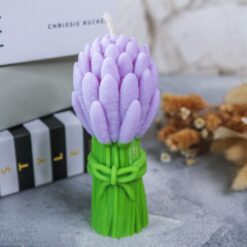 Lavendelkerze Deko Kerze aus Rapswachs - handgemacht - Sommerkerze Sommerdeko