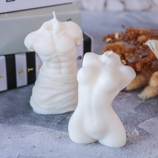 Körperkerze Skulptur aus Rapswachs - Frauenkörper Männerkörper