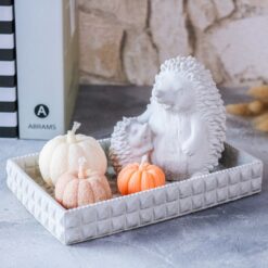 Deko Set Herbst mit eckigem Tablett aus Beton