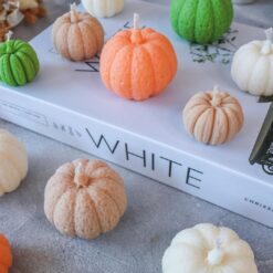 Kürbis Kerze Herbst - handgemacht aus Rapswachs - Deko Halloween