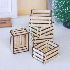 Holzkiste zur Aufbewahrung für Wichtel Zubehör Wichtelhaus Wichteltür
