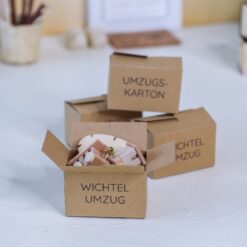 2 Umzugskartons aus Pappe für Wichtel Zubehör Wichtelhaus Wichteltür