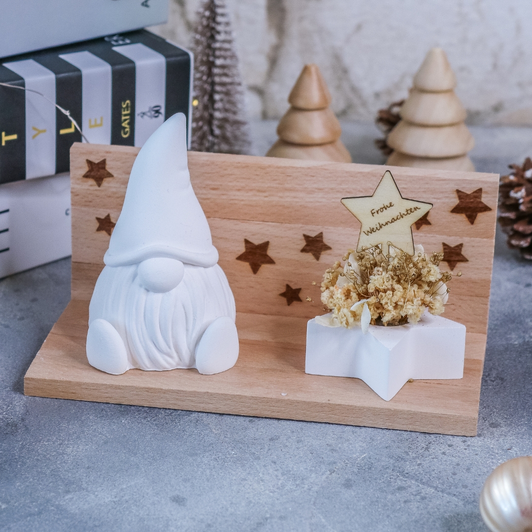 Wichtel Geschenkset Give Away Winter Weihnachten mit Trockenblumen – Bild 5