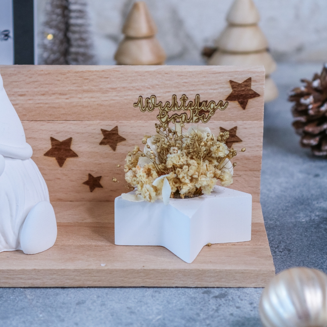 Wichtel Geschenkset Give Away Winter Weihnachten mit Trockenblumen – Bild 3