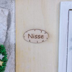 Türschild aus Holz personalisiert für Wichtel Zubehör Wichtelhaus Wichteltür