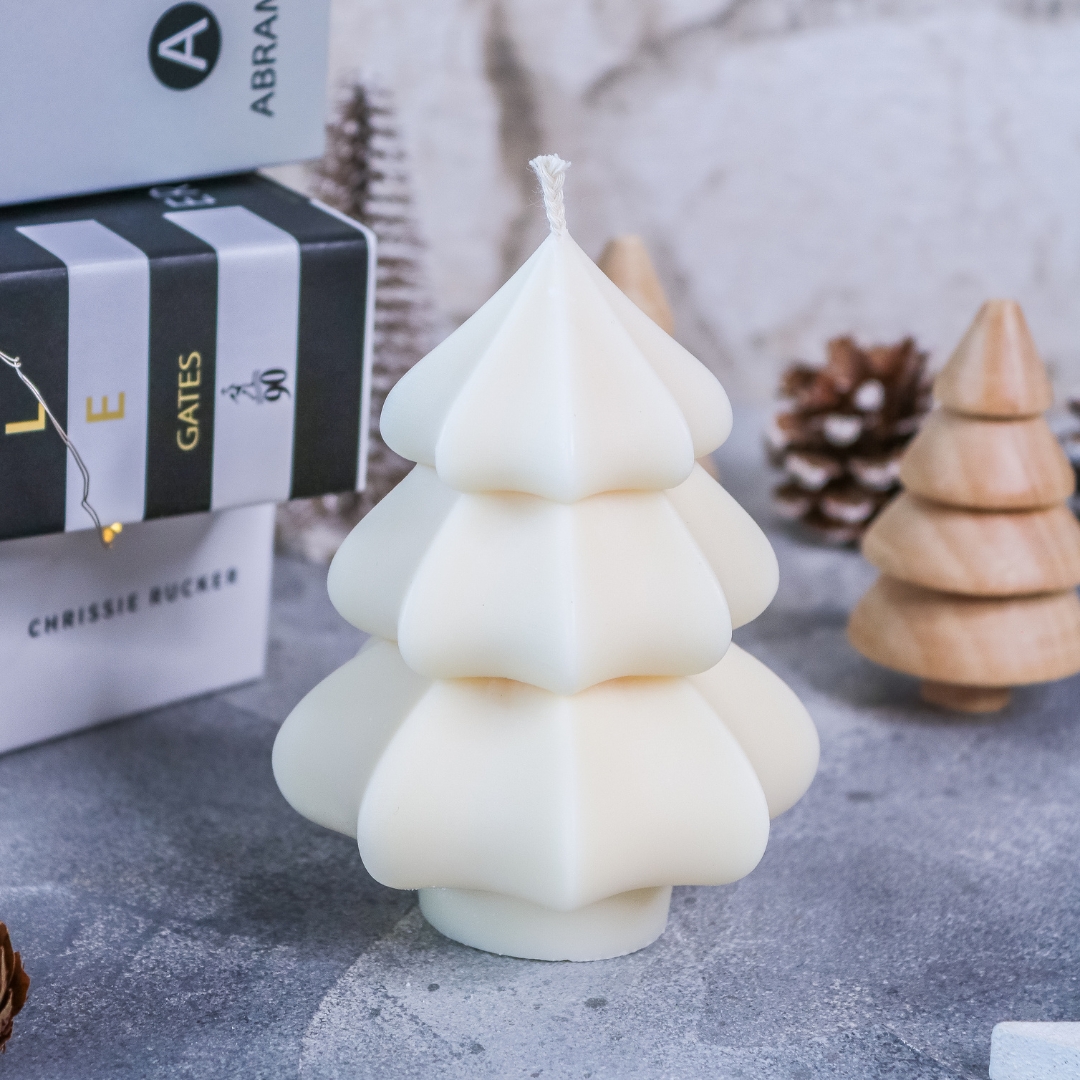 Süßer Tannenbaum Kerze Rapswachs Geschenkidee Winter Weihnachten