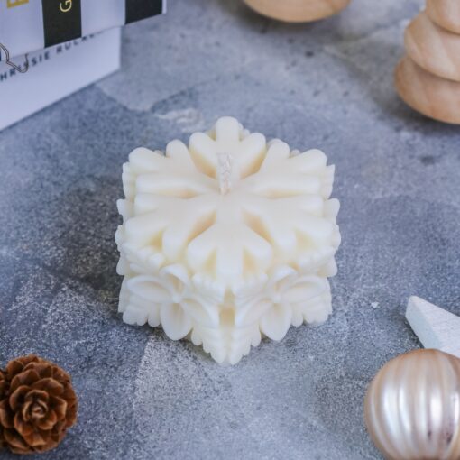 Winter Schneeflocke Kerze Rapswachs Geschenkideen Weihnachten
