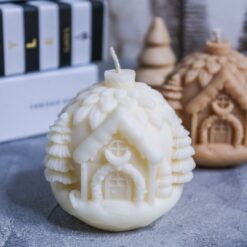 Winterkugel Kerze Rapswachs Geschenkidee Winter Weihnachten