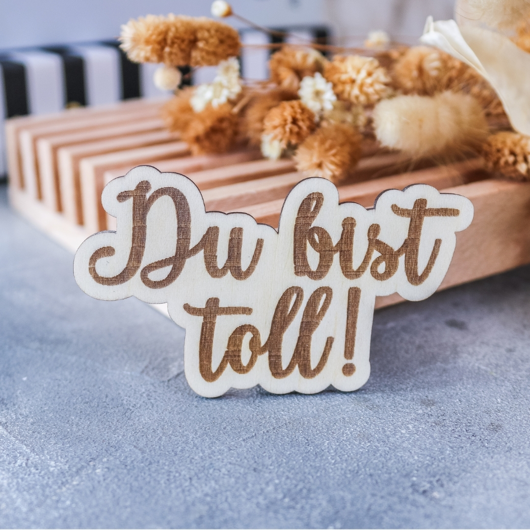 Magnet Holz mit Motivationsspruch - Geschenk Mitbringsel - Motivation Affirmation – Bild 15