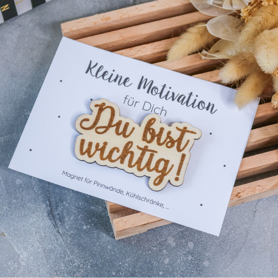 Magnet Holz mit Motivationsspruch - Geschenk Mitbringsel - Motivation Affirmation – Bild 18