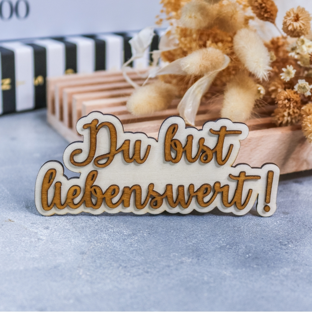 Magnet Holz mit Motivationsspruch - Geschenk Mitbringsel - Motivation Affirmation – Bild 5