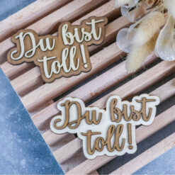 Magnet Holz mit Motivationsspruch - Geschenk Mitbringsel - Motivation Affirmation