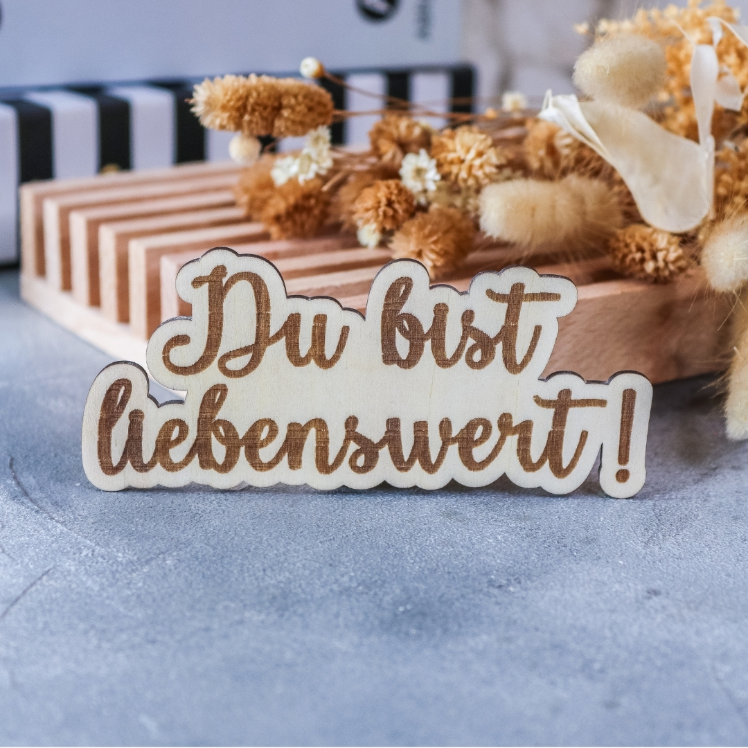 Magnet Holz mit Motivationsspruch - Geschenk Mitbringsel - Motivation Affirmation – Bild 12
