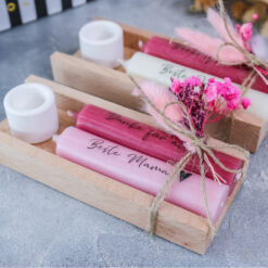 Beste Mama, Beste Oma Stabkerze Geschenkset mit Kerzenständer - Danke sagen - Geschenk Muttertag