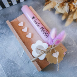Geschenkset Give Away Mama Danke sagen mit Kerzenständer Geschenk Muttertag