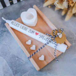 Geschenkset Give Away Muttertag mit Kerzenständer Geschenk Mama Danke sagen