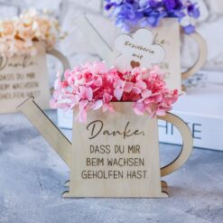 Erzieherin Abschied Geschenk Gießkanne mit Trockenblumen - Abschiedsgeschenk Kindergarten