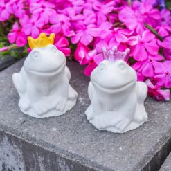 Frosch mit Krone für den Garten aus Beton - Dekoration Balkon Outdoor