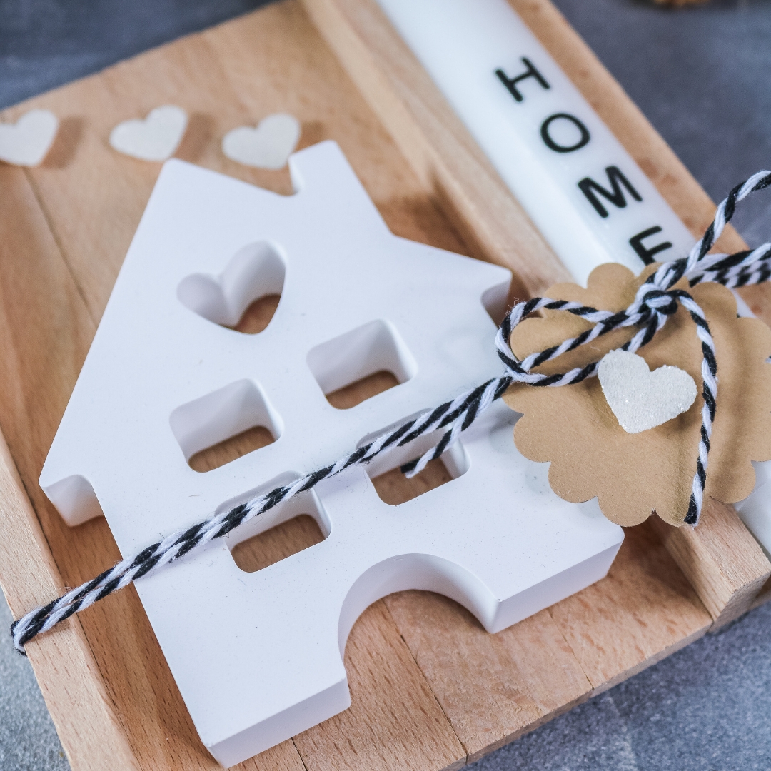 Einzug Geschenkset mit Stabkerze & Haus - Einzugsgeschenk Wohnung – Bild 2