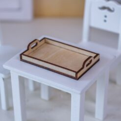 Tablett aus Holz für Wichtel Zubehör Wichtelhaus Wichteltür
