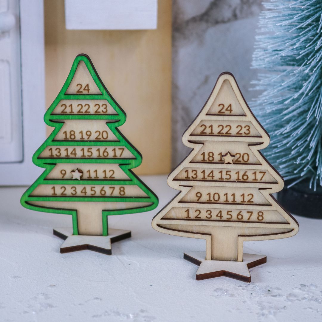 Adventskalender aus Holz für Wichtel Zubehör Wichtelhaus Wichteltür