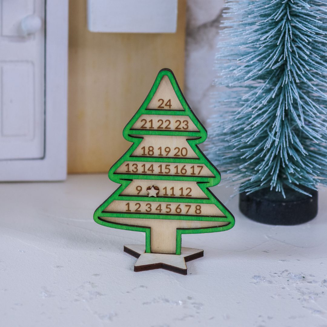 Adventskalender aus Holz für Wichtel Zubehör Wichtelhaus Wichteltür – Bild 3