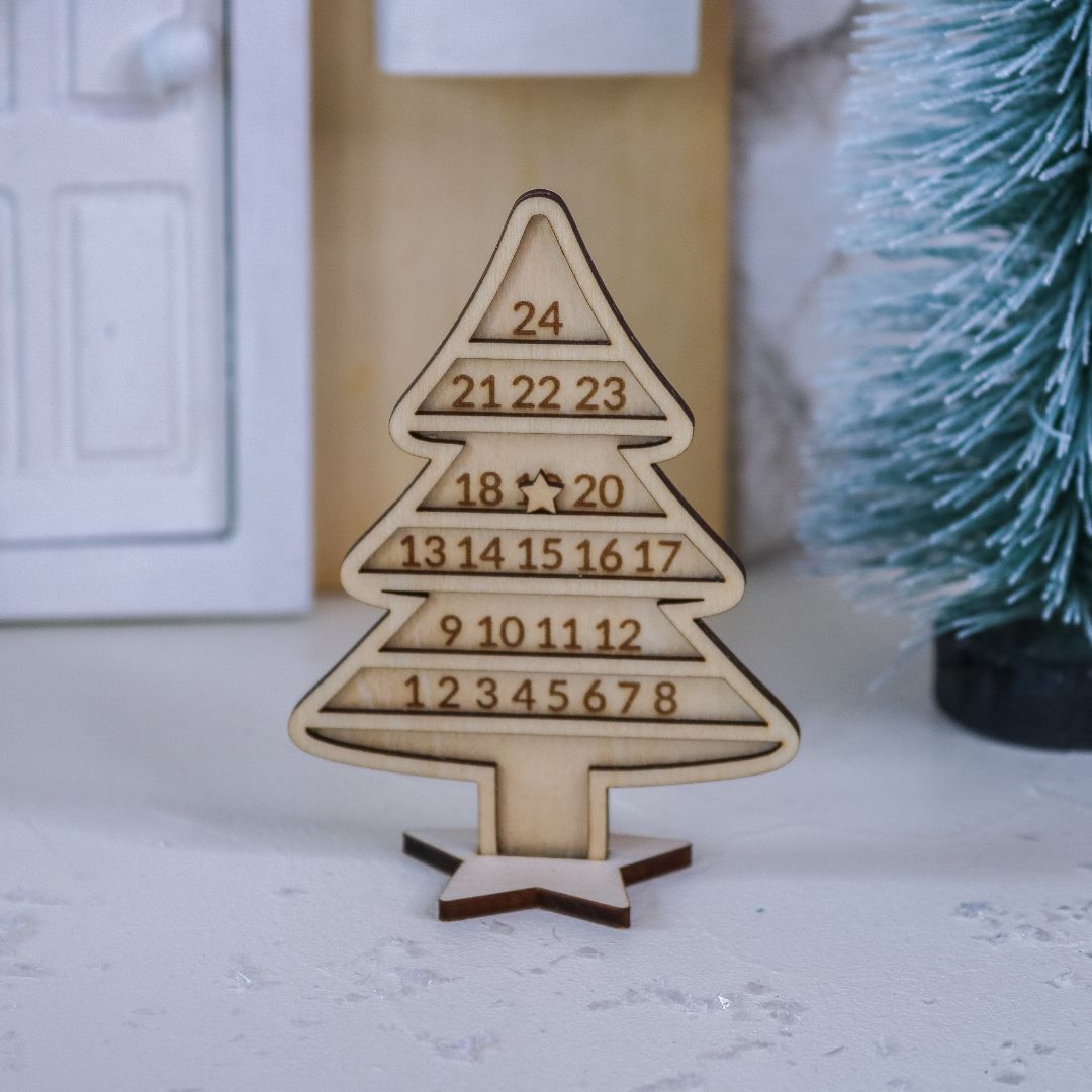 Adventskalender aus Holz für Wichtel Zubehör Wichtelhaus Wichteltür – Bild 4