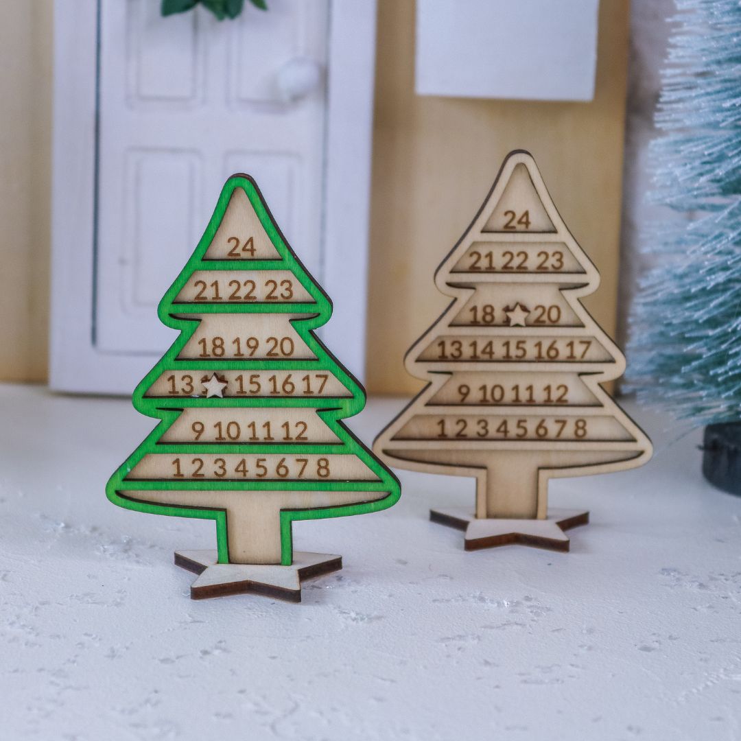 Adventskalender aus Holz für Wichtel Zubehör Wichtelhaus Wichteltür – Bild 2