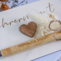 Kugelschreiber mit Geschenkkarte - personalisiert mit Name - Geschenk Lehrerin Erzieherin Abschied Schule Kindergarten – Bild 4