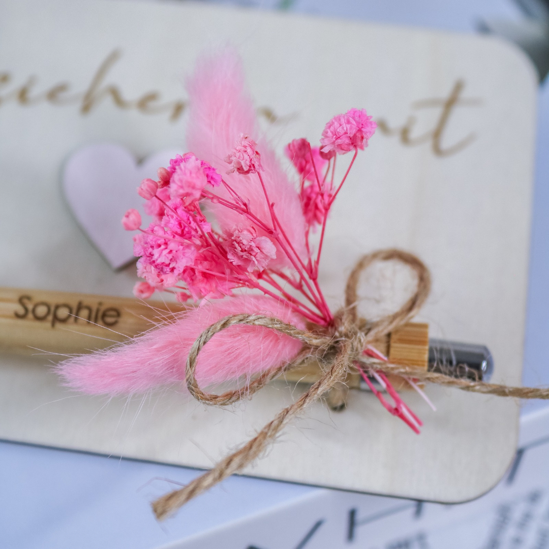 Kugelschreiber mit Geschenkkarte - personalisiert mit Name - Geschenk Lehrerin Erzieherin Abschied Schule Kindergarten – Bild 5