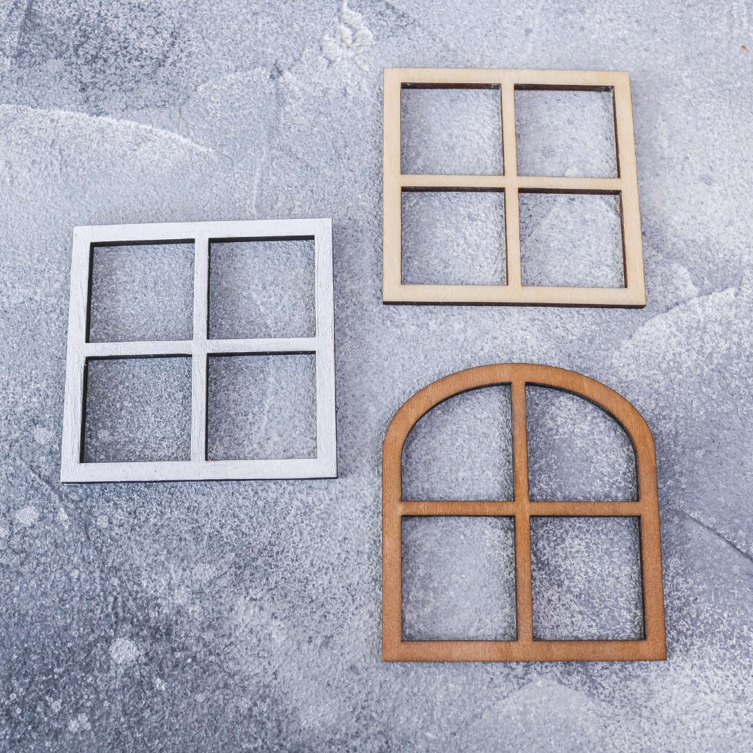 Fenster aus Holz für Wichtel Zubehör Wichtelhaus Wichteltür – Bild 2