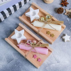 Weihnachten Geschenkset Winter mit Stern Kerzenständer - Farbauswahl – Bild 4