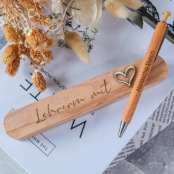 Kugelschreiber mit Etui & Gravur - personalisiert mit Name - Geschenk Lehrerin Erzieherin Abschied Schule Kindergarten – Bild 10