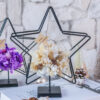 Stern aus Metall dekoriert mit Trockenblumen - Dekoration Winter Weihnachten